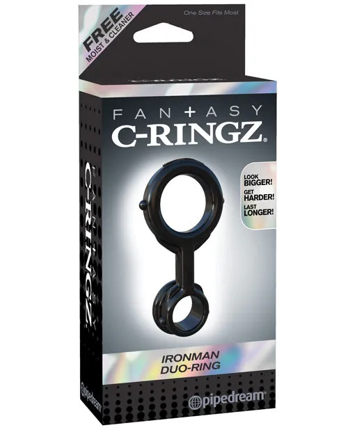 Anal Fantasy C Ringz Ironman Duo Ring Black Pipedream Products