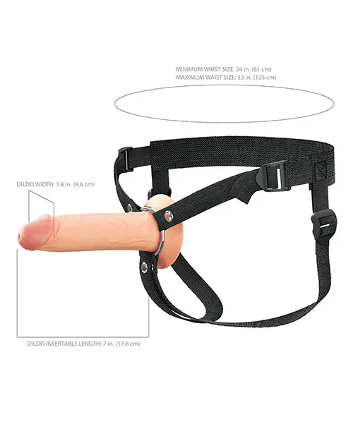 Female Sex Toys Fantasy XTensions Elite 7 Silicone Hollow Strapon Light Pipedream Products