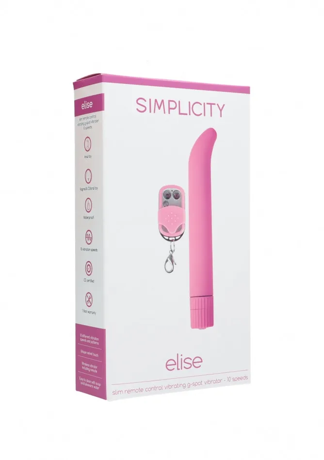 Female Sex Toys Shots Simplicity ELISE slim remote control vibrating gspot vibrator Pink