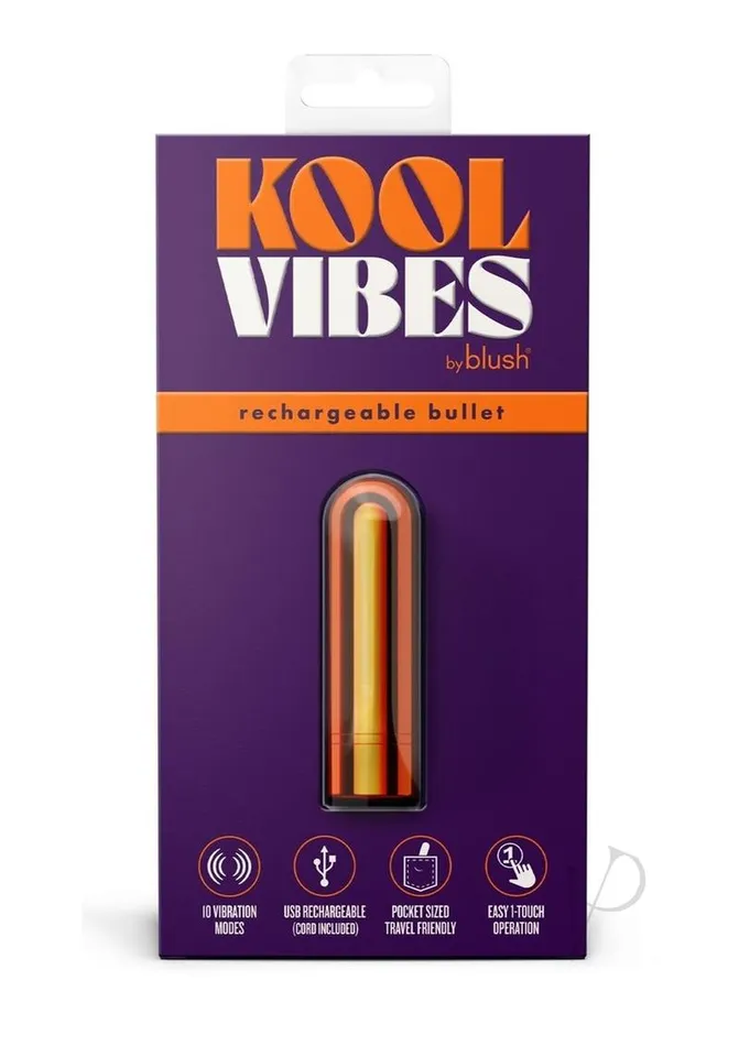 Kool Vibes Kool Vibes Rechargeable Mini Bullet Tangerine Female Sex Toys