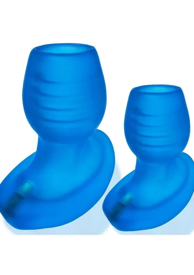Oxballs Male Sex Toys Glowhole 1 Hollow Buttplug with Led Insert Small Blue Morph