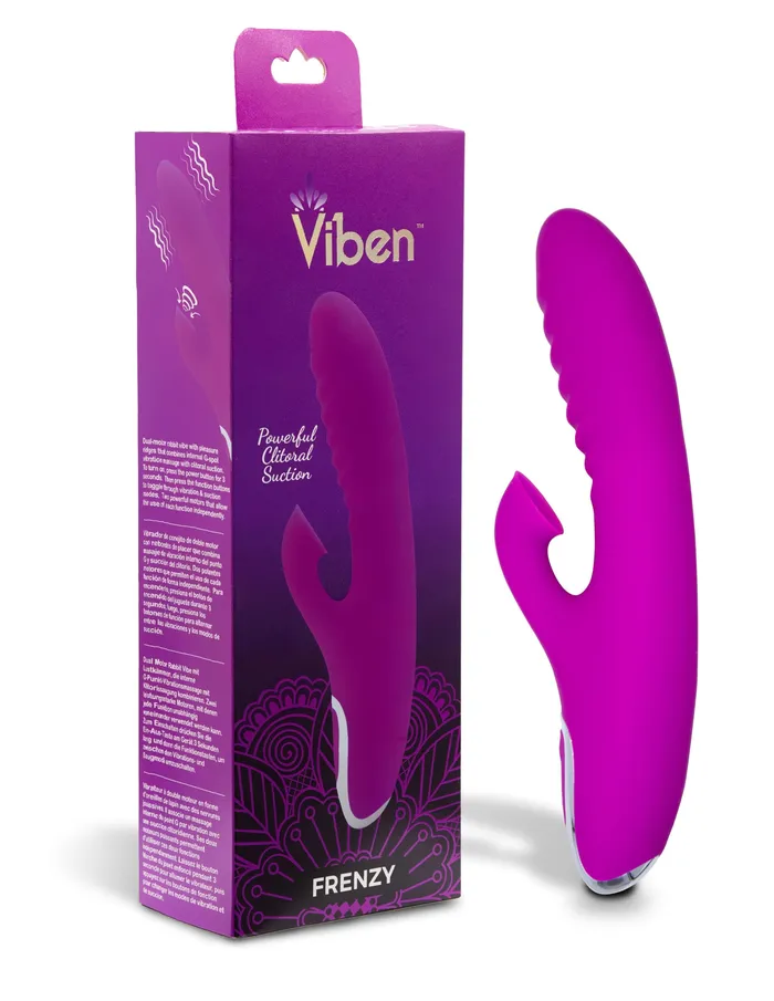 Viben Female Sex Toys Frenzy Rabbit Vibe With Clitoral Suction Berry Viben Female Sex Toys Frenzy Rabbit Vibe With Clitoral Suction Berry