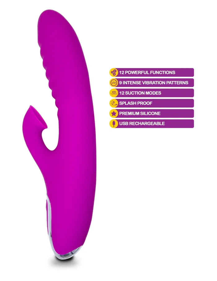 Viben Female Sex Toys Frenzy Rabbit Vibe With Clitoral Suction Berry Viben Female Sex Toys Frenzy Rabbit Vibe With Clitoral Suction Berry