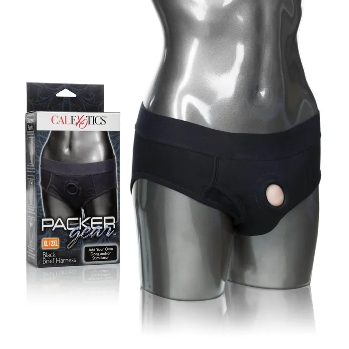 Anal California Exotic Novelties California Exotic Novelties Packer Gear Black Brief Harness XL2XL