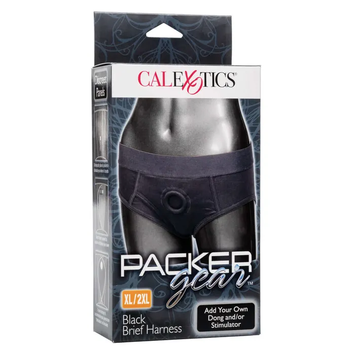 Anal California Exotic Novelties California Exotic Novelties Packer Gear Black Brief Harness XL2XL
