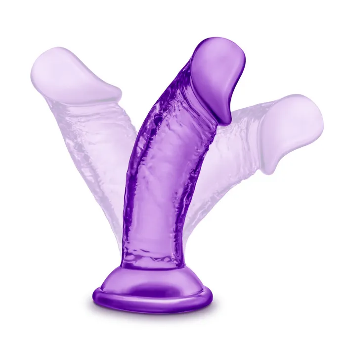 Blush Anal B Yours By Blush Sweet N Small Realistic Purple 45Inch Long Dildo With Suction Cup Base