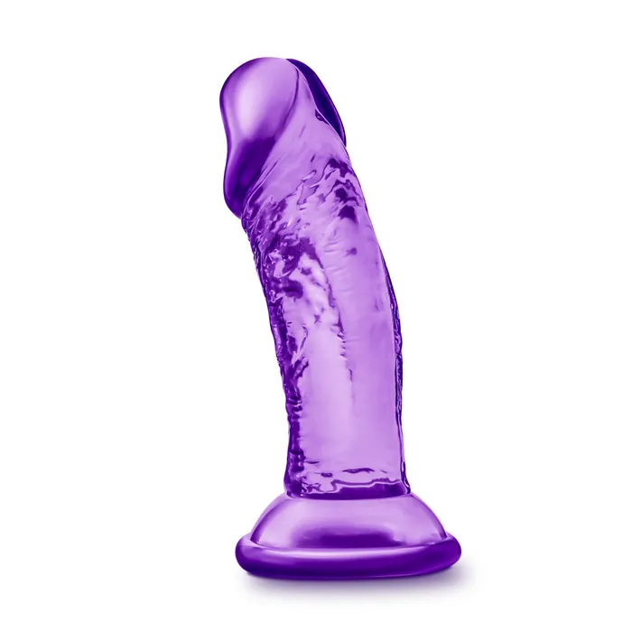 Blush Anal B Yours By Blush Sweet N Small Realistic Purple 45Inch Long Dildo With Suction Cup Base