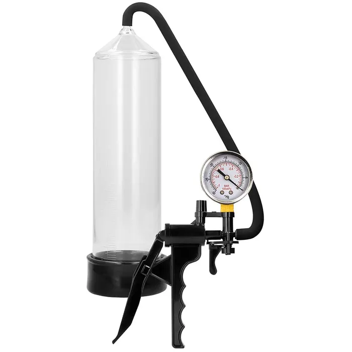 Male Sex Toys Pumped Elite Beginner Pump with PSI Gauge in Clear Shots Toys Male Sex Toys Pumped Elite Beginner Pump with PSI Gauge in Clear Shots Toys