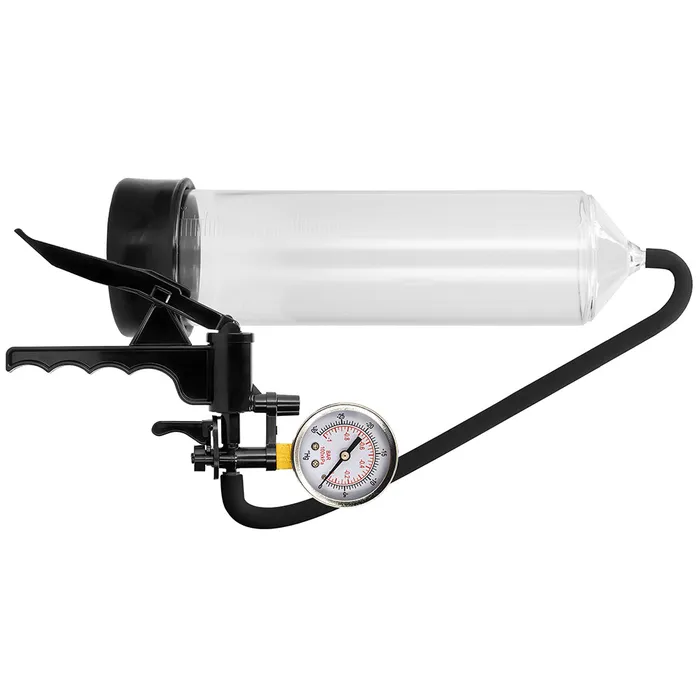 Male Sex Toys Pumped Elite Beginner Pump with PSI Gauge in Clear Shots Toys Male Sex Toys Pumped Elite Beginner Pump with PSI Gauge in Clear Shots Toys