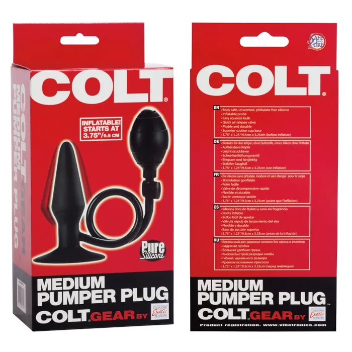 Anal CalExotics Colt Medium Pumper Plug Black
