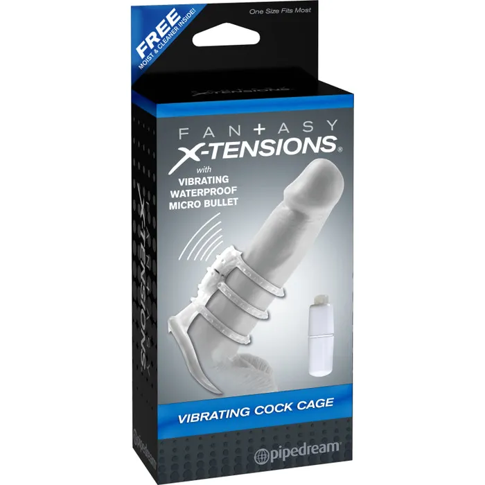 Fantasy XTensions Vibrating Cock Cage Pipedream Male Sex Toys