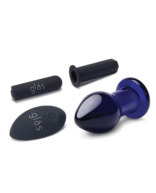 Glas 35 Inch Rechargeable Vibrating Butt Plug Blue Glas Anal Glas 35 Inch Rechargeable Vibrating Butt Plug Blue Glas Anal