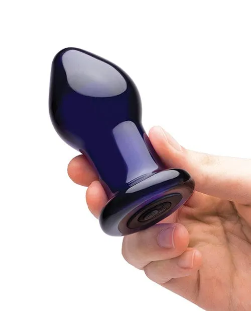 Glas 35 Inch Rechargeable Vibrating Butt Plug Blue Glas Anal Glas 35 Inch Rechargeable Vibrating Butt Plug Blue Glas Anal