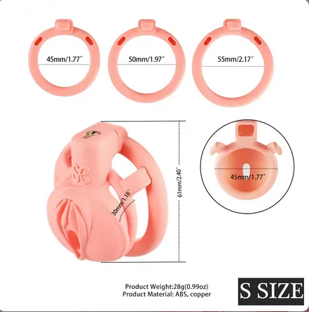 Male Sex Toys LOCKINK Lockink Pink Camouflage Chastity Cage