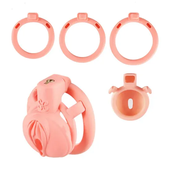 Male Sex Toys LOCKINK Lockink Pink Camouflage Chastity Cage