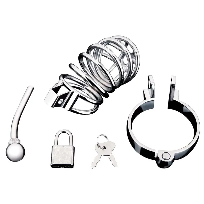 Male Sex Toys Urethral Play Cock Cage Blue Line Men