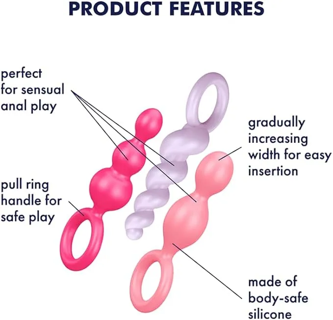 Satisfyer Booty Call Anal Plugs 3 Piece Set Satisfyer Anal