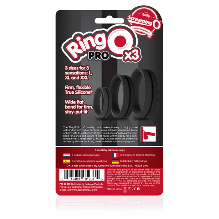 Screaming O Anal Ringo Pro X3 Black Screaming O Anal Ringo Pro X3 Black