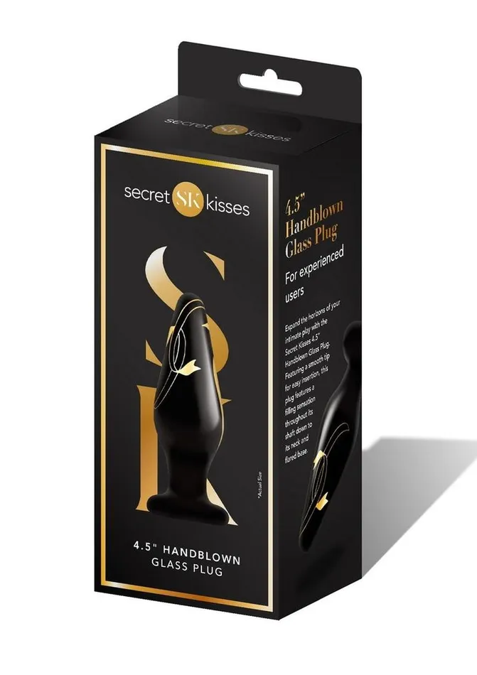 Anal Secret Kisses Handblown Wide Glass Anal Plug Secret Kisses