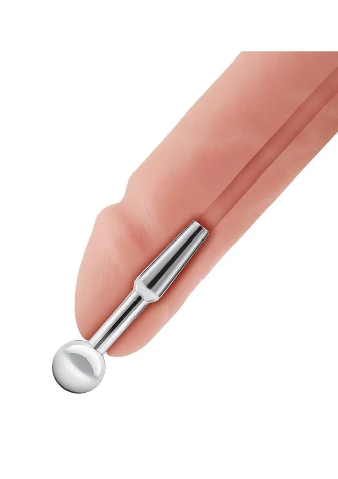 Blue Line Peephole Penis Plug Stainless Blue Line CandB Gear Anal