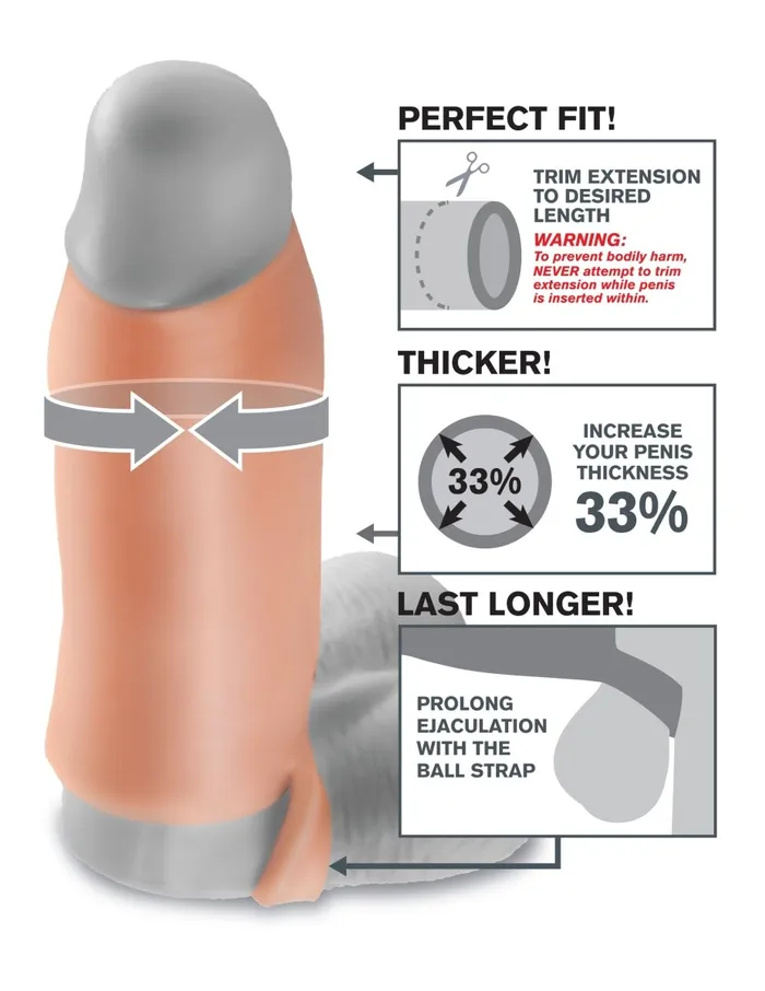 Fantasy XTensions Real Feel Enhancer XL Flesh Pipedream Dildos