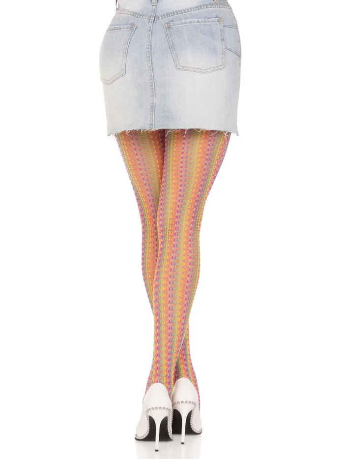 Leg Avenue Mens Underwear Rainbow Crochet Net Tights One Size Multicolor Leg Avenue Mens Underwear Rainbow Crochet Net Tights One Size Multicolor