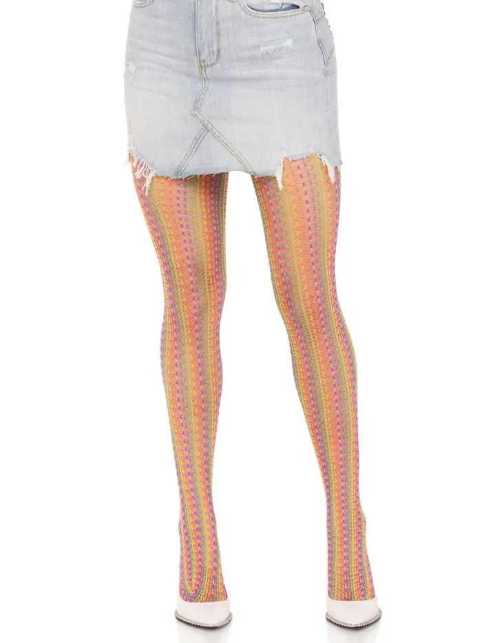 Leg Avenue Mens Underwear Rainbow Crochet Net Tights One Size Multicolor Leg Avenue Mens Underwear Rainbow Crochet Net Tights One Size Multicolor