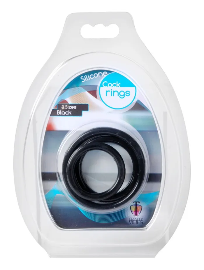 Trinity Silicone Cock Rings XR Brands Trinity Vibes Male Sex Toys Trinity Silicone Cock Rings XR Brands Trinity Vibes Male Sex Toys