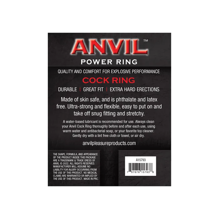 Anal Castle Megastore Anvil Black Power Ring