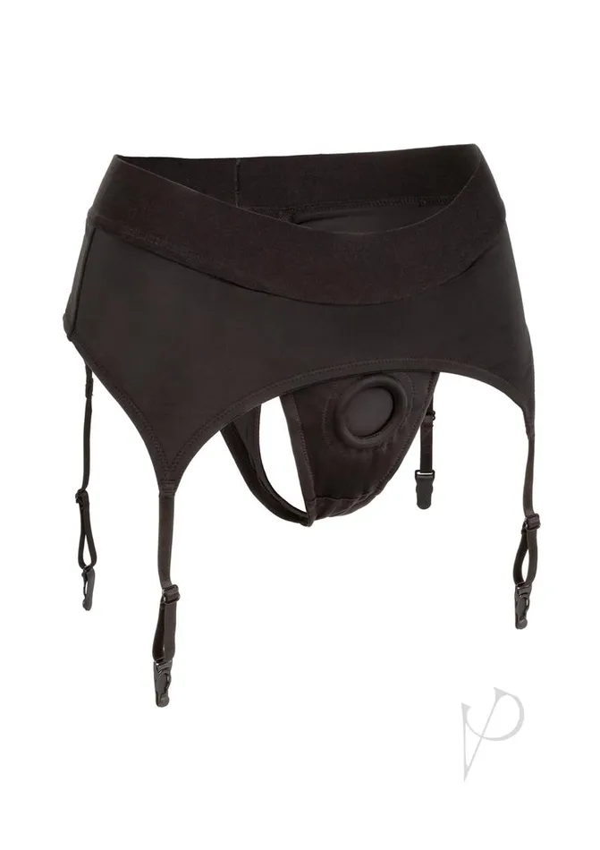 Boundless Anal Boundless Thong Garter Lxl Black