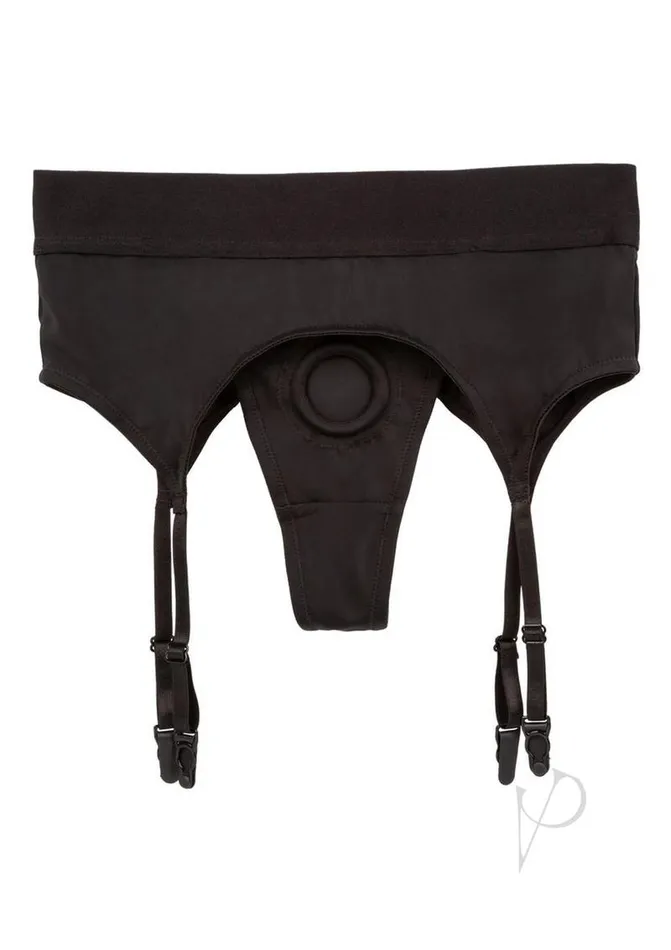 Boundless Anal Boundless Thong Garter Lxl Black