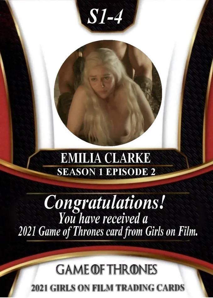 GOF Cards Games 2021 GOF Game of Thrones Season 1 Emilia Clarke Nude Card