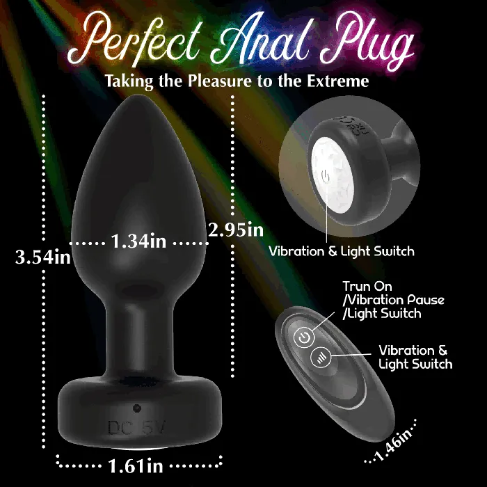 Laphwing Anal Illusion 354 Butt Plug Anal Vibrator With 7 Powerful Vibration Modes Laphwing