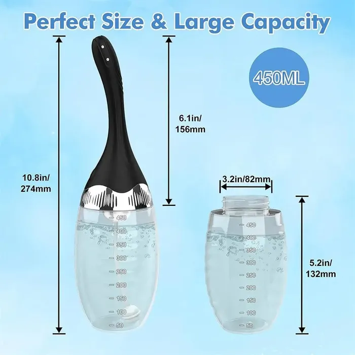 Remote Control Reusable Enema Kit Cleaner AntiBackflow Douche 15oz Adorime Anal