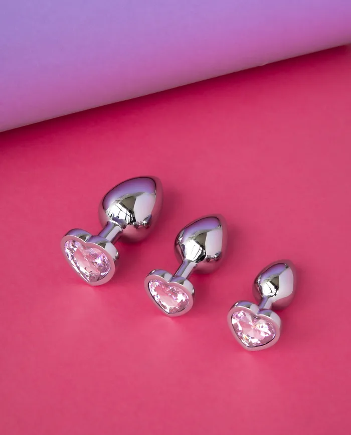 Winyi Anal Bejewelled Heart Metal Butt Plug