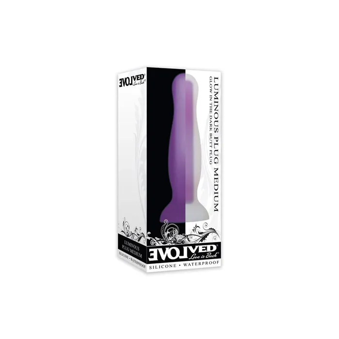 Anal Evolved Luminous Glow in the Dark Butt Plug Purple Evolved