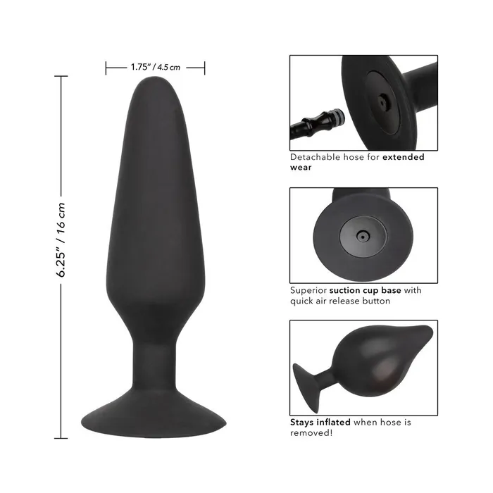 Calexotics Anal Silicone Inflatable Plug X Large Black Calexotics Anal Silicone Inflatable Plug X Large Black