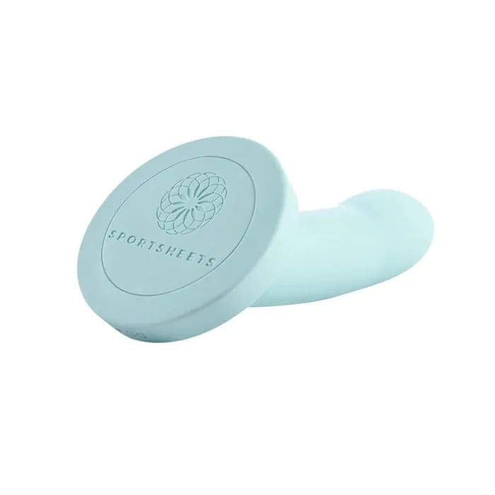 Sportsheets Female Sex Toys Sportsheets Myst 5 Vibrating Silicone Dildo Sky Blue